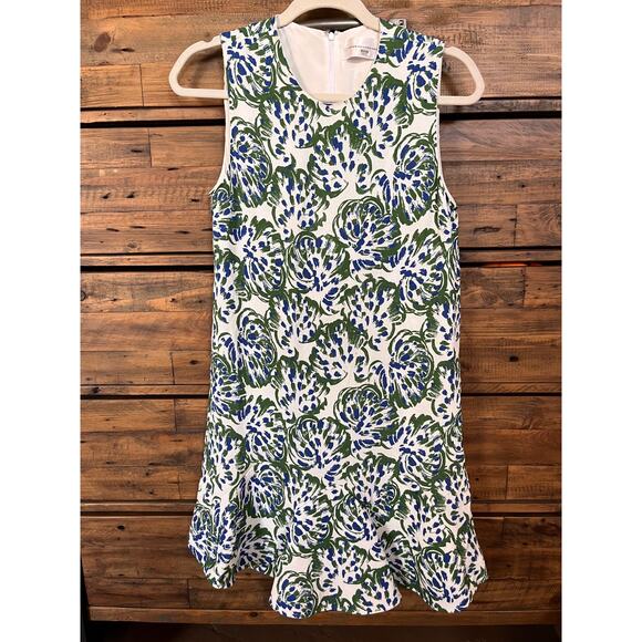Victoria Beckham Rent the Runway Floral Flounce Hem Sleeveless Dress Sz 8 - Picture 1 of 14